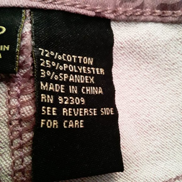 DG2 by Diane Gilman Paisley Jean Pants Size 2P - Purple Pink Colorway - Picture 8 of 11